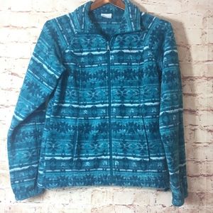 Columbia Turquoise Full Zip Fleece